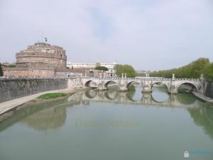 Castel and Ponte Sant' Angelo in Fiume Tevere, Rome, Italy