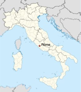 Map of Rome in Italy