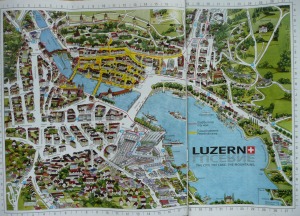 Lucerne (Luzern) map, Switzerland